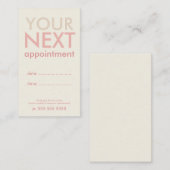 Carte de rendez-vous de base minimale en blanc cas (Devant / Derrière)