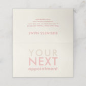 Carte de rendez-vous de base minimale en blanc et  (Extérieur déplié)