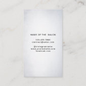 Carte de rendez-vous de beauté blanche simple et é (Dos)