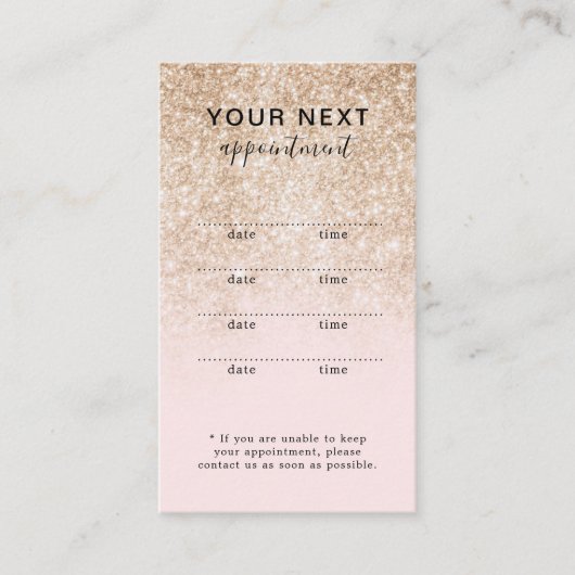 Carte de Rendez-vous de Beauté Élégante et Simple (Devant)