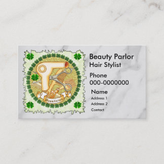 Carte de rendez-vous de beauté irlandaise