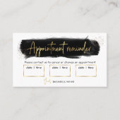 Carte de rendez-vous de beauté Parties scintillant (Devant)