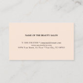 Carte de rendez-vous de beauté rose pastel minimal (Dos)