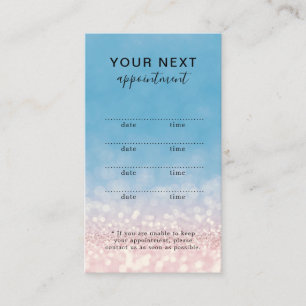 Carte de rendez-vous de beauté simple et élégante
