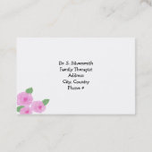 Carte de rendez-vous de bureau Rose couleur rose (Dos)