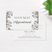 carte de rendez-vous de cadre géométrique feuillag (Bureau)