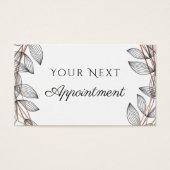 carte de rendez-vous de cadre géométrique feuillag (Devant)