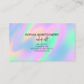 Carte de rendez-vous de calligraphie de script hol (Dos)