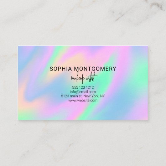 Carte de rendez-vous de calligraphie de script hol (Dos)