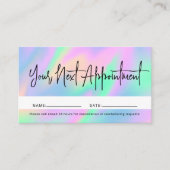 Carte de rendez-vous de calligraphie de script hol (Devant)