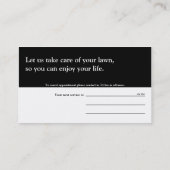 Carte de rendez-vous de carte d'entreprise de (Dos)