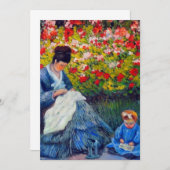 Carte de rendez-vous de Claude Monet Mère et Enfan (Devant / Derrière)