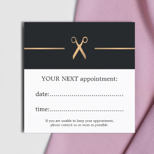 Carte de Rendez-vous de Coiffeur Élégante Simple