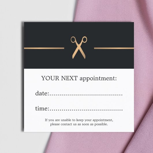 Carte de Rendez-vous de Coiffeur Élégante Simple