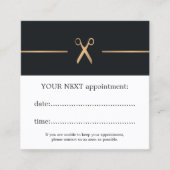 Carte de Rendez-vous de Coiffeur Élégante Simple (Devant)