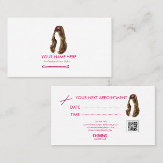 Carte de rendez-vous de coiffeur personnalisée