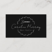 Carte de rendez-vous de coiffure blanche moderne n (Devant)