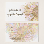 carte de rendez-vous de conception de tournesol (Devant & derrière)