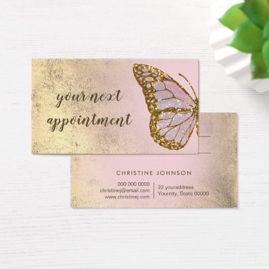 carte de rendez-vous de conception papillon (Bureau)