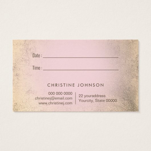 carte de rendez-vous de conception papillon (Dos)