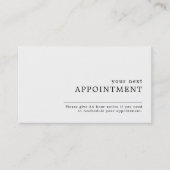 Carte de rendez-vous de conception simple (Devant)