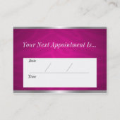 Carte de rendez-vous de cosmétologie d'impression (Dos)