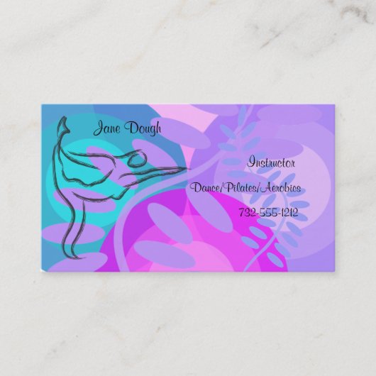 Carte de rendez-vous de danse de Pilates de danse (Devant)