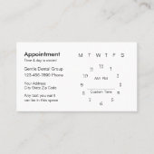 Carte de rendez-vous de dentiste modèle (Devant)
