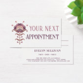 carte de rendez-vous de fleurs d'art populaire vio (Bureau)