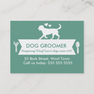 Carte de rendez-vous de Groomer de chien -