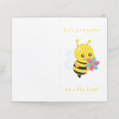 Carte de rendez-vous de la date de jeu de bumble j (Extérieur déplié)