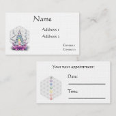 Carte de rendez-vous de la déesse chakra Flower li (Devant / Derrière)