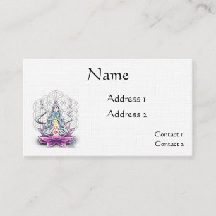 Carte de rendez-vous de la déesse chakra Flower li