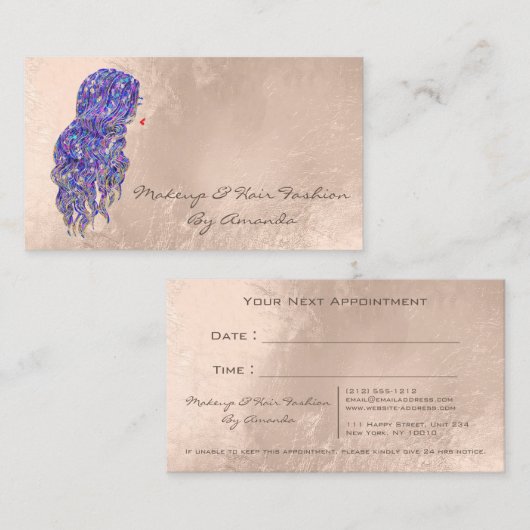 Carte de rendez-vous de la sirène de ceinture de c (Devant / Derrière)