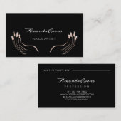 Carte de rendez-vous de l'artiste Rose de parties  (Devant / Derrière)