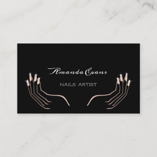 Carte de rendez-vous de l'artiste Rose de parties  (Devant)