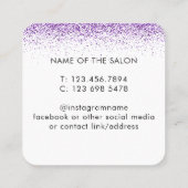 Carte de rendez-vous de luxe parties scintillant v (Dos)