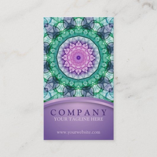 Carte de rendez-vous de mandala de nénuphar (Devant)