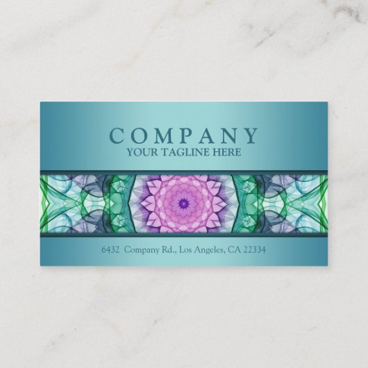 Carte de rendez-vous de mandala de nénuphar (Dos)