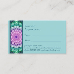 Carte de rendez-vous de mandala de nénuphar