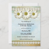 Carte de rendez-vous de mariage photo florale rust (Dos)