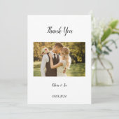 Carte de rendez-vous de mariage photo moderne (Debout devant)