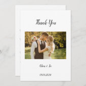 Carte de rendez-vous de mariage photo moderne (Devant / Derrière)