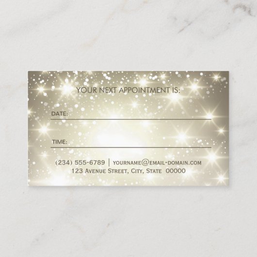 Carte de rendez-vous de Parties scintillant Sparkl (Dos)