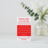 Carte de rendez-vous de perforation blanche rouge (Debout devant)