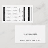 Carte de rendez-vous de recherche de mot (Devant / Derrière)