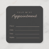 Carte de rendez-vous de salon chic moderne Dark Pr (Devant)