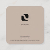 Carte de rendez-vous de salon chic moderne Dark Pr (Dos)