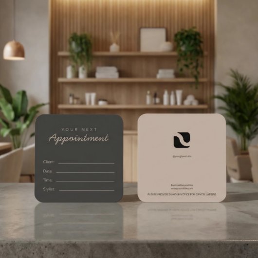Carte de rendez-vous de salon chic moderne Dark Pr
