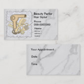 Carte de rendez-vous de salon de beauté (Devant / Derrière)